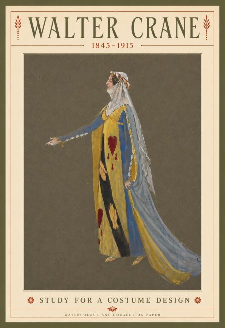 Walter Crane Study for a Costume Design No3 - Plakát