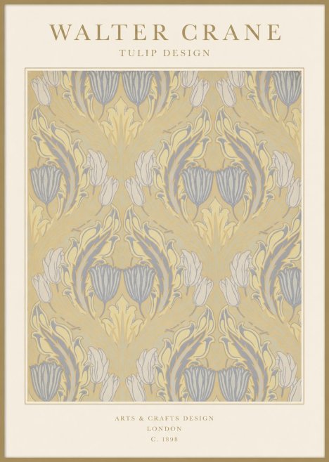 Walter Crane Tulip Design I No1 - Plakát