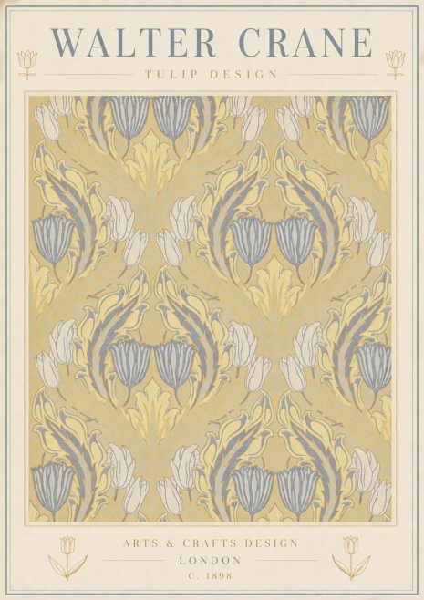 Walter Crane Tulip Design I No3 - Plakát