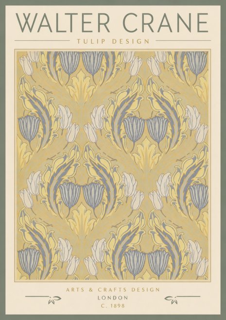 Walter Crane Tulip Design I No4 - Plakát