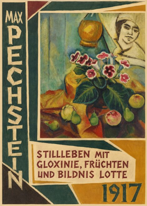 Max Pechstein Stillleben Mit Gloxinie, Früchten Und Bildnis Lotte No2 - Plakát