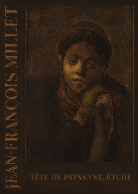 Jean-François Millet Tête De Paysanne, Étude No5 - Plakát