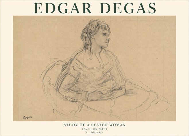 Edgar Degas Study of a Seated Woman No1 - Plakát