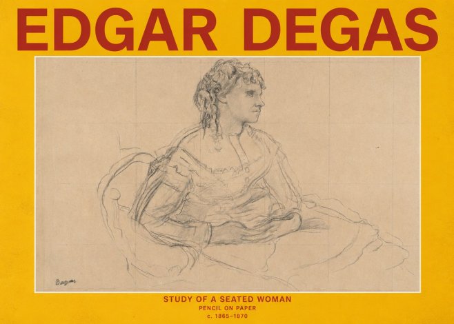 Edgar Degas Study of a Seated Woman No2 - Plakát