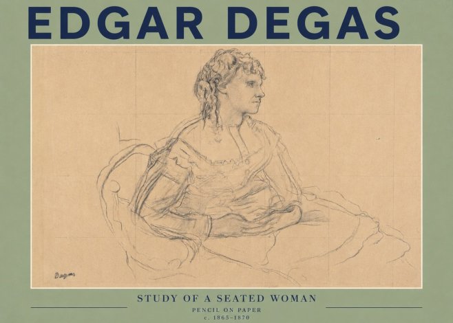 Edgar Degas Study of a Seated Woman No3 - Plakát