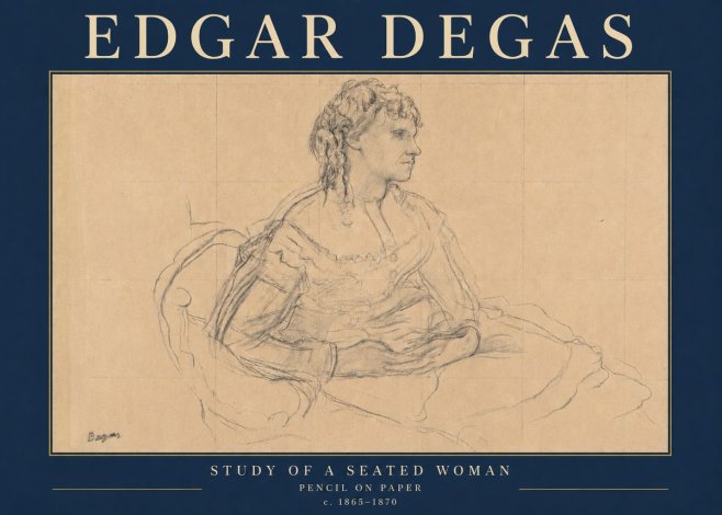 Edgar Degas Study of a Seated Woman No4 - Plakát