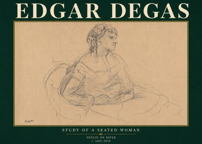 Edgar Degas Study of a Seated Woman No6 - Plakát