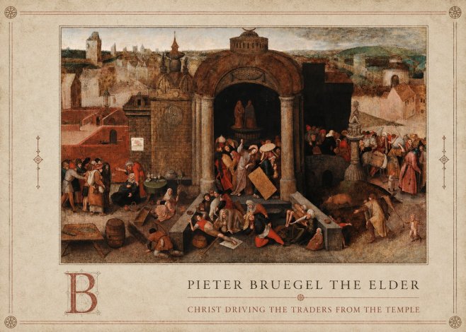 Pieter Bruegel Christ Driving the Traders from the Temple No4 - Plakát
