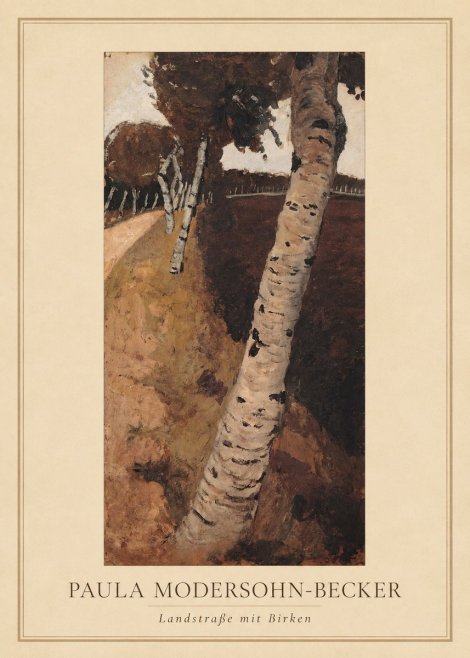 Paula Modersohn-Becker Landstraße Mit Birken No4 - Plakát