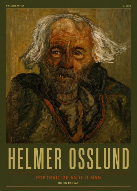 Helmer Osslund Portrait of an Old Man No5 - Plakát