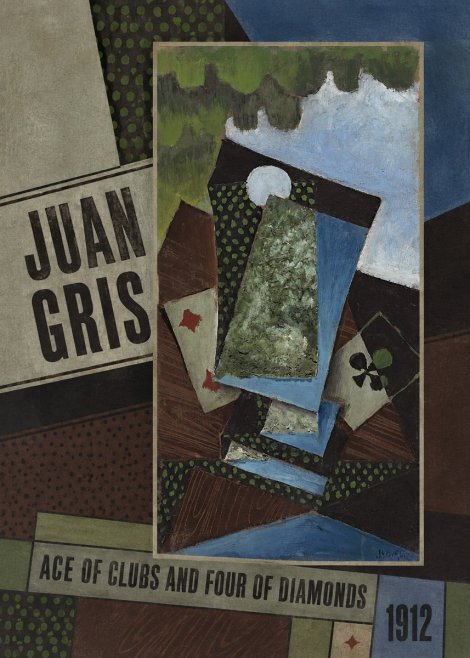 Juan Gris Ace of Clubs and Four of Diamonds No4 - Plakát