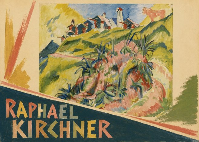 Raphael Kirchner Hillside Dwellings with Alpine Cow No3 - Plakát