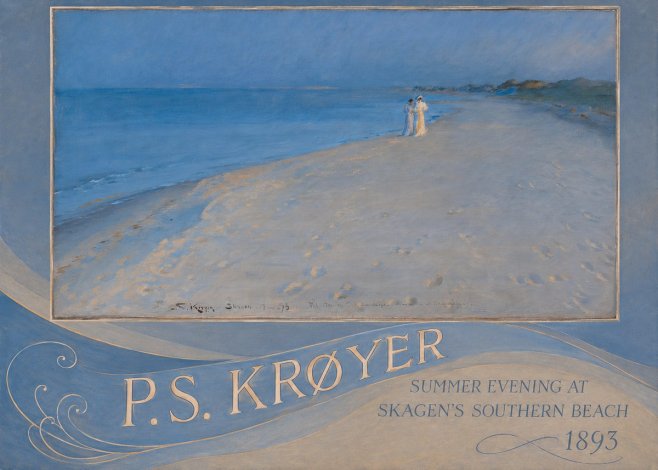 P.S. Krøyer Summer Evening at Skagen's Southern Beach No4 - Plakát