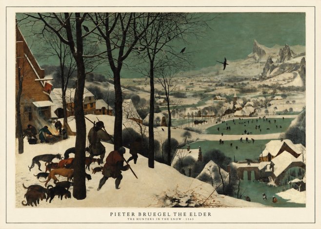 Pieter Bruegel The Hunters in the Snow I No5 - Plakát