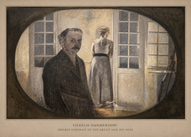 Vilhelm Hammershøi Double Portrait of the Artist and His Wife No6 - Plakát