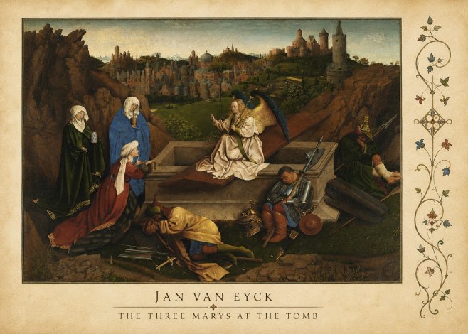 Jan van Eyck The Three Marys at the Tomb No4 - Plakát