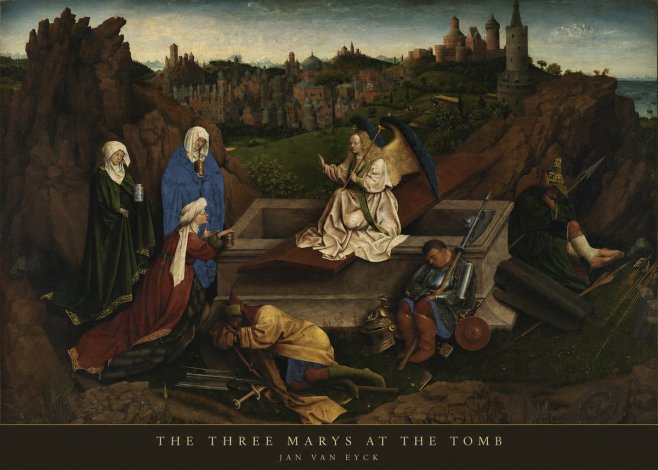 Jan van Eyck The Three Marys at the Tomb No5 - Plakát
