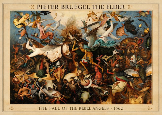 Pieter Bruegel The Fall of the Rebel Angels III No4 - Plakát