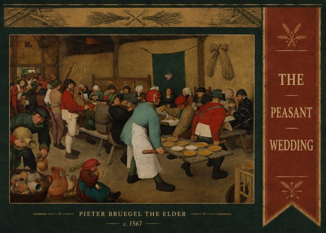 Pieter Bruegel The Peasant Wedding V No4 - Plakát