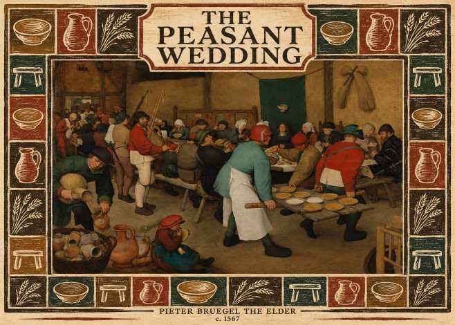 Pieter Bruegel The Peasant Wedding V No6 - Plakát