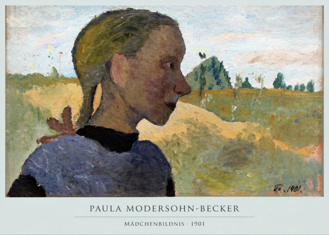Paula Modersohn-Becker Mädchenbildnis · 1901 No5 - Plakát