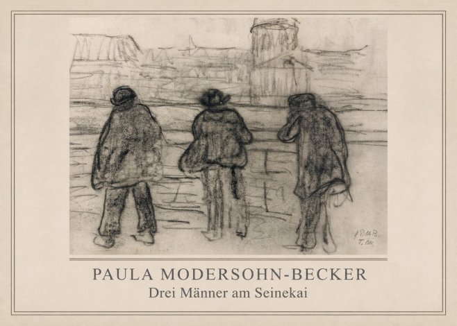 Paula Modersohn-Becker Drei Männer Am Seinekai No2 - Plakát