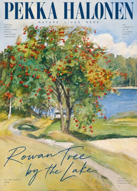 Pekka Halonen Rowan Tree by the Lake No3 - Plakát