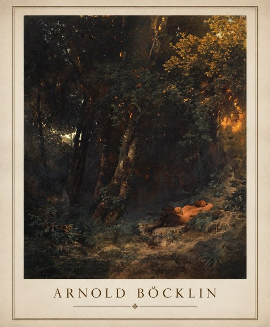 Arnold Böcklin A Faun Asleep No1 - Plakát