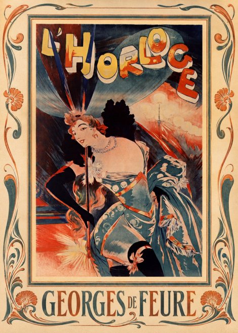Georges de Feure L'horloge II No1 - Plakát