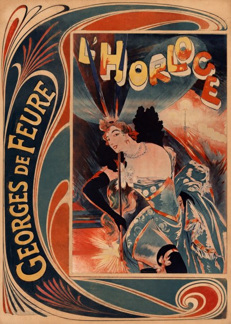 Georges de Feure L'horloge II No2 - Plakát