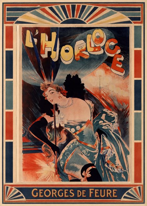Georges de Feure L'horloge II No6 - Plakát