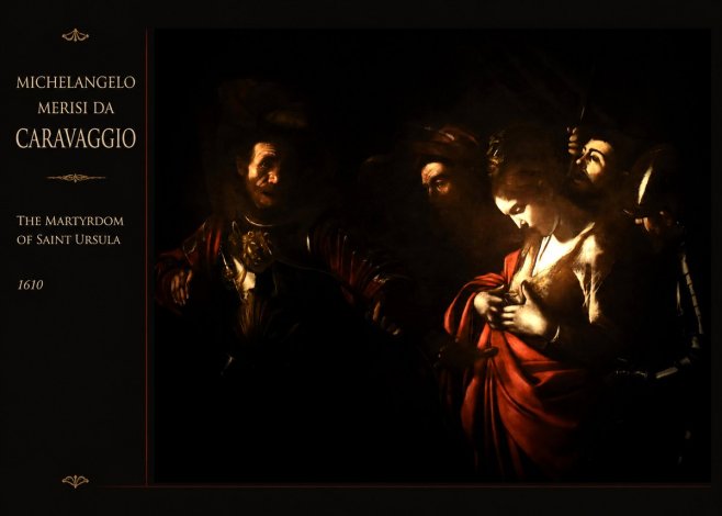 Michelangelo Merisi da Caravaggio The Martyrdom of Saint Ursula No3 - Plakát