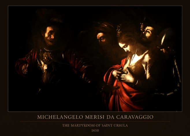 Michelangelo Merisi da Caravaggio The Martyrdom of Saint Ursula No5 - Plakát