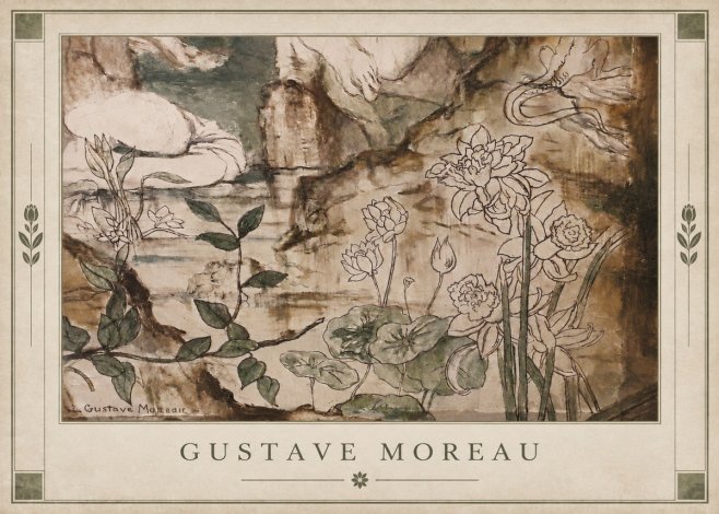 Gustave Moreau Floral Study No3 - Plakát