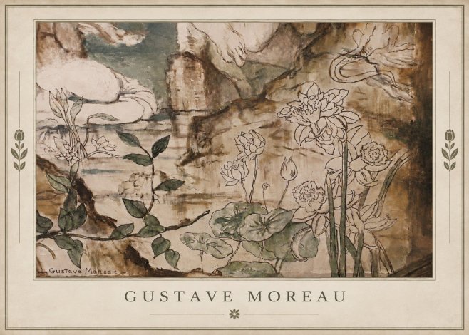Gustave Moreau Floral Study No4 - Plakát