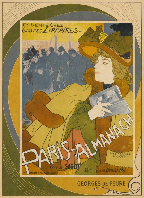 Georges de Feure Paris-almanach I No3 - Plakát