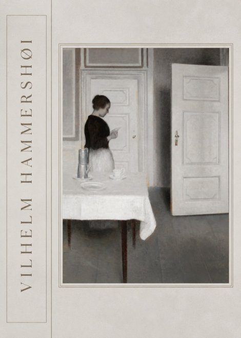 Vilhelm Hammershøi Interior with a Woman Reading a Letter No2 - Plakát