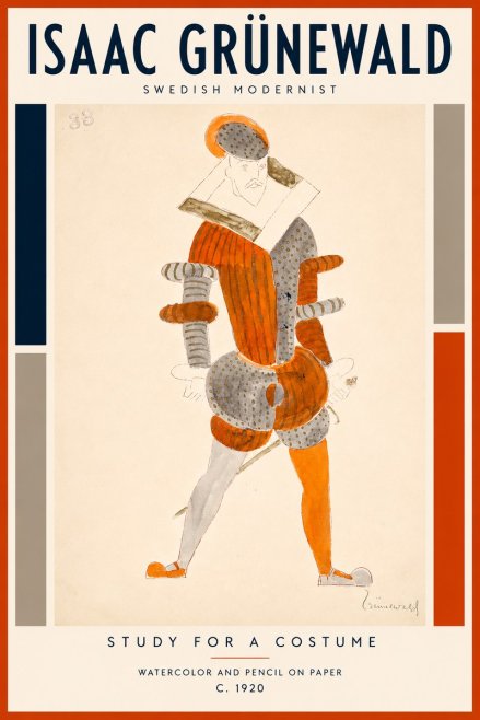 Isaac Grünewald Study for a Costume II No2 - Plakát