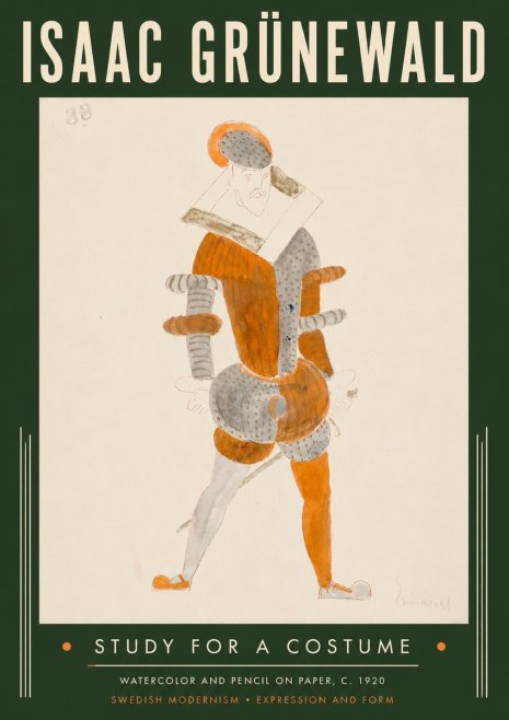 Isaac Grünewald Study for a Costume II No6 - Plakát