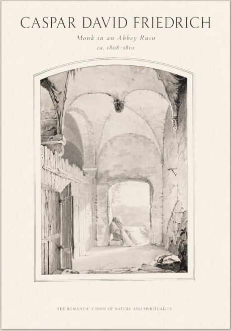 Caspar David Friedrich Monk in an Abbey Ruin No1 - Plakát