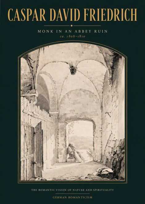 Caspar David Friedrich Monk in an Abbey Ruin No4 - Plakát