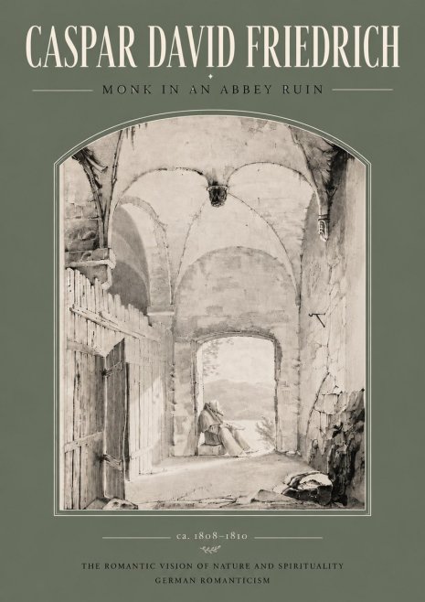 Caspar David Friedrich Monk in an Abbey Ruin No6 - Plakát