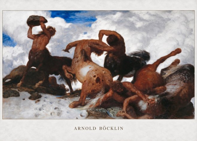 Arnold Böcklin Battle of the Centaurs No2 - Plakát