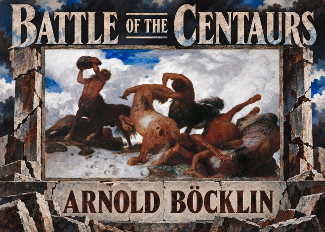 Arnold Böcklin Battle of the Centaurs No6 - Plakát