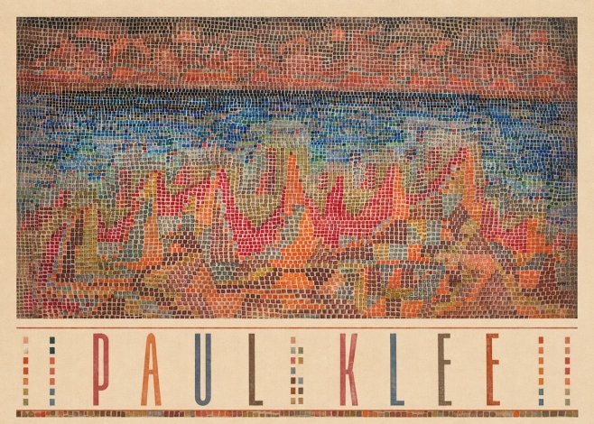 Paul Klee Abstract Gridded Composition No3 - Plakát