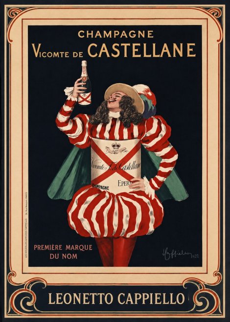 Leonetto Cappiello Champagne Vicomte De Castellane No1 - Plakát