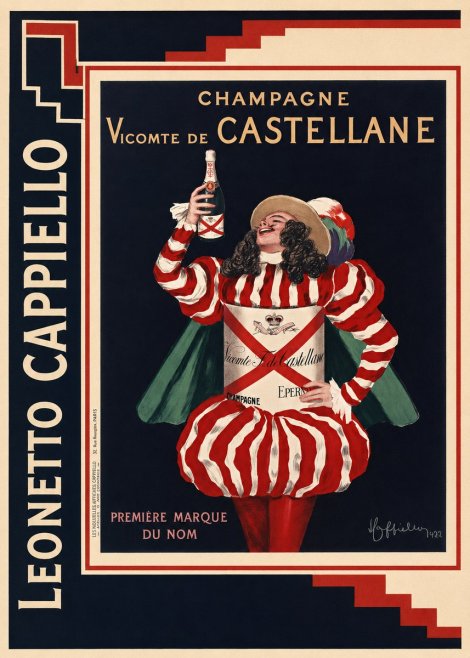 Leonetto Cappiello Champagne Vicomte De Castellane No2 - Plakát