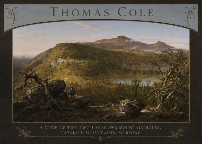 Thomas Cole A View of the Two Lakes and Mountain House, Catskill Mountains, Morning No5 - Plakát