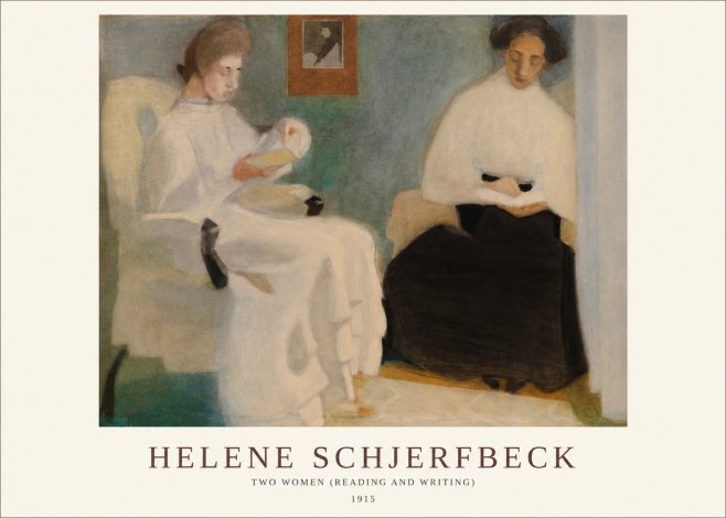 Helene Schjerfbeck Two Women (Reading and Writing) No1 - Plakát