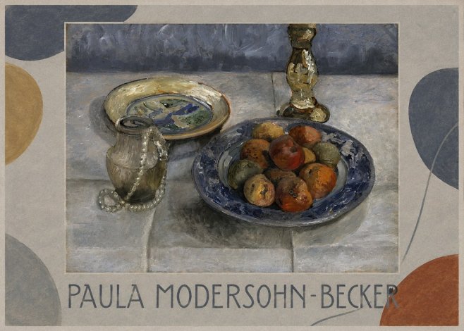 Paula Modersohn-Becker Still Life with Candlestick, Pitcher, and Fruit No1 - Plakát
